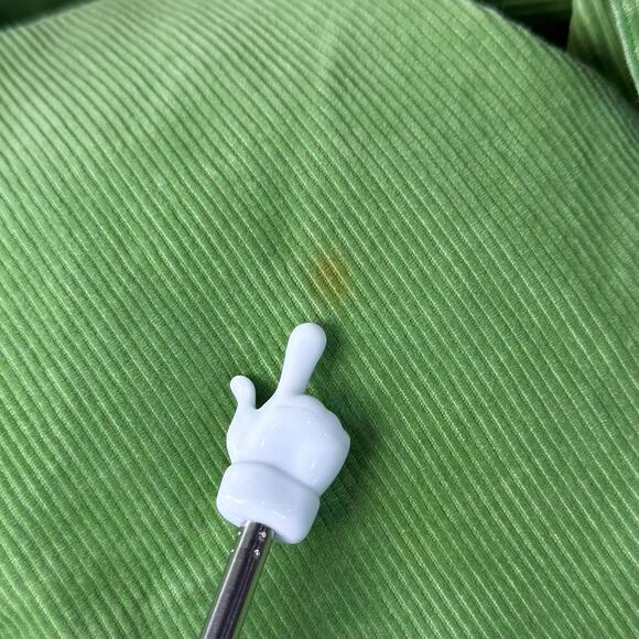 Vintage 90s Y2k BKE Green Corduroy Quilted Jacket Pea Coat Whimsy Twee Mod L - Picture 8 of 8